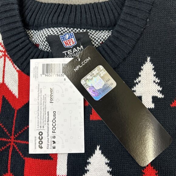 NWT Mens Houston Texans NFL Football Christmas Sweater Small Texas FS Charity - Picture 8 of 12